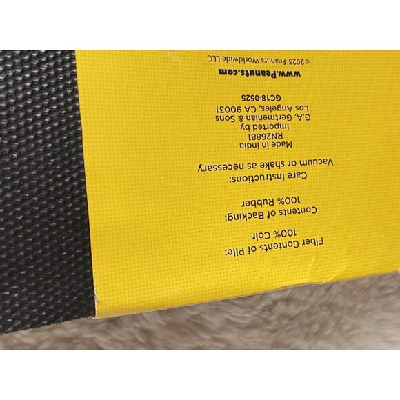 Peanuts Snoopy Woodstock Paw Prints Welcome Outdoor Coir Mat 18” X 28” NEW - Picture 7 of 8